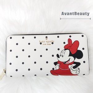 Disney kate spade new york other minnie mouse large continental wallet White